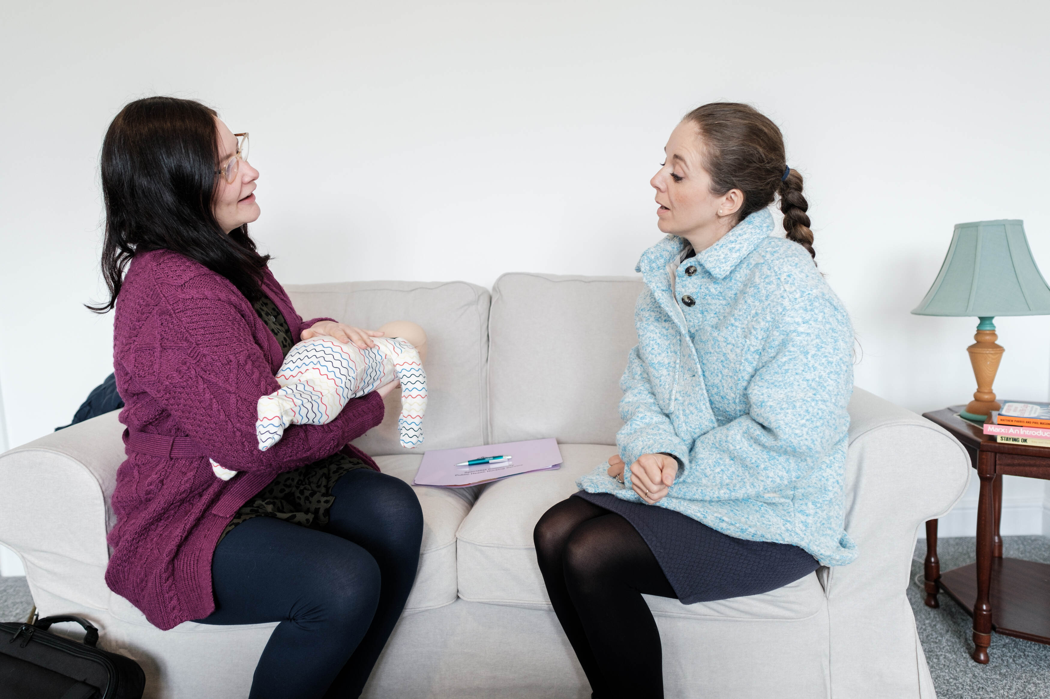 Two women having a discussion