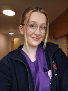 Student in nursing uniform