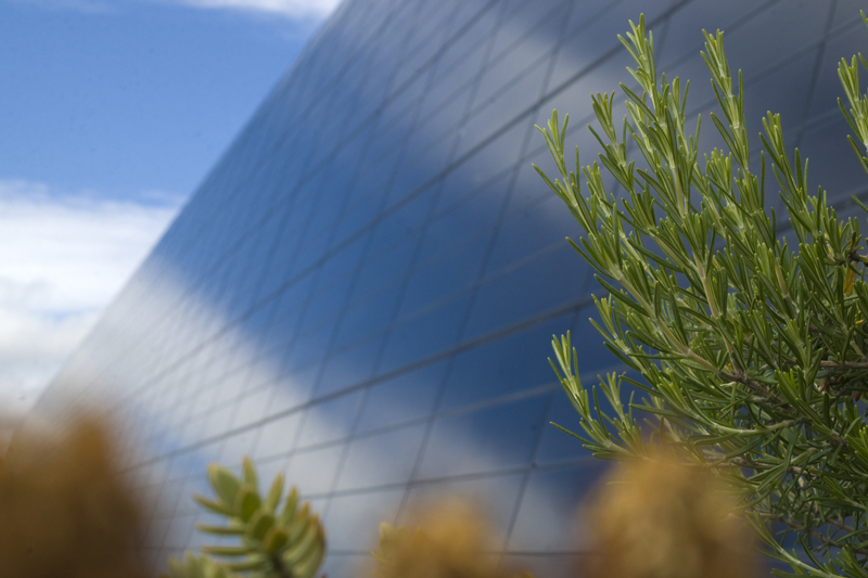 Solar panels on university building