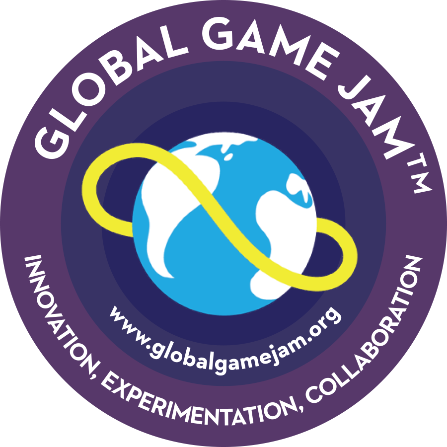 Global Game Jam logo - with the tagline Innovation, Experimentation, Collaboration