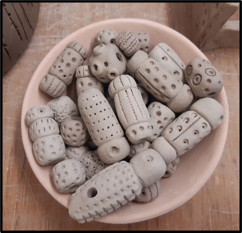 Clay pieces of art