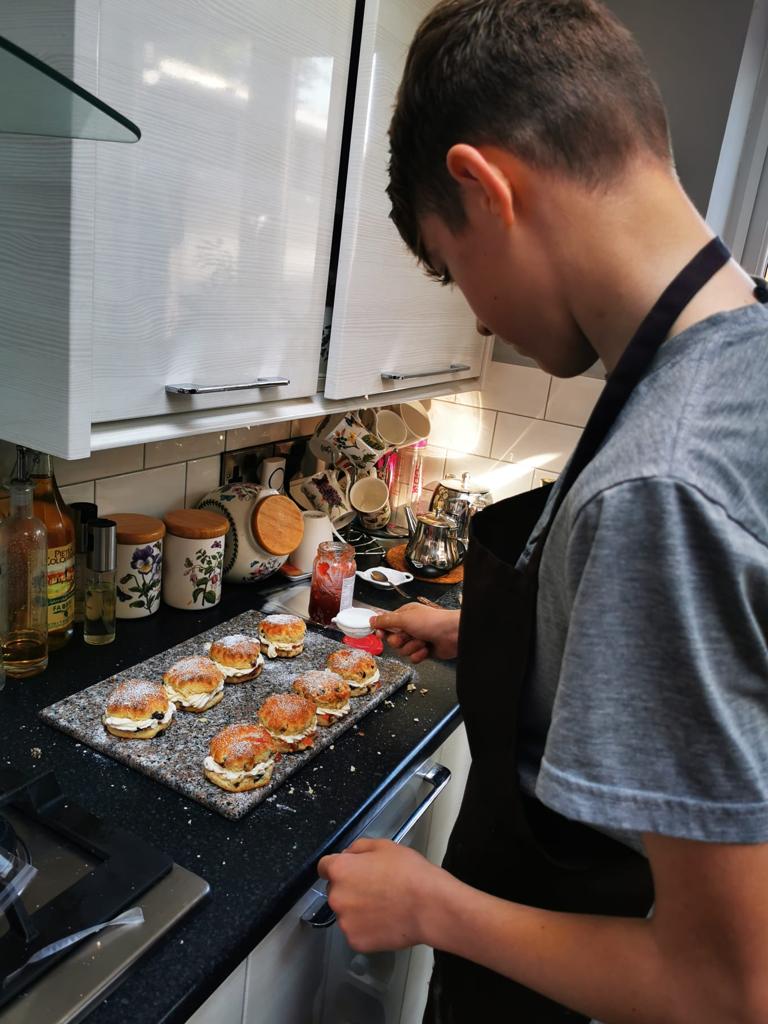 Boy cooking