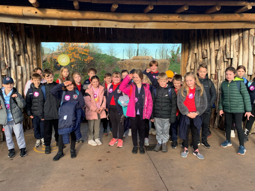 School children on  a trip to the zoo
