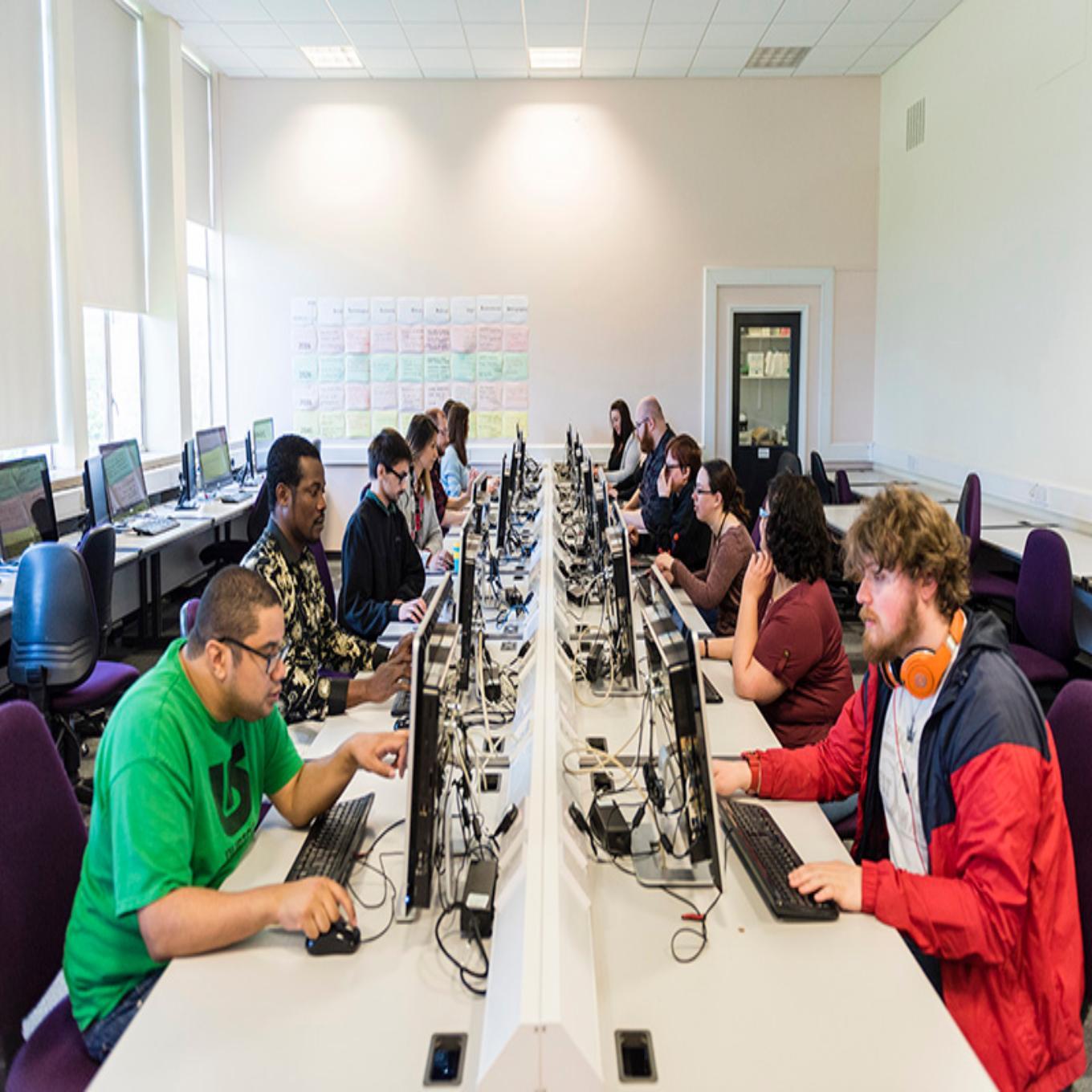 Students in computing lab