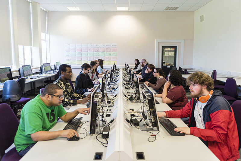 Students in computing lab