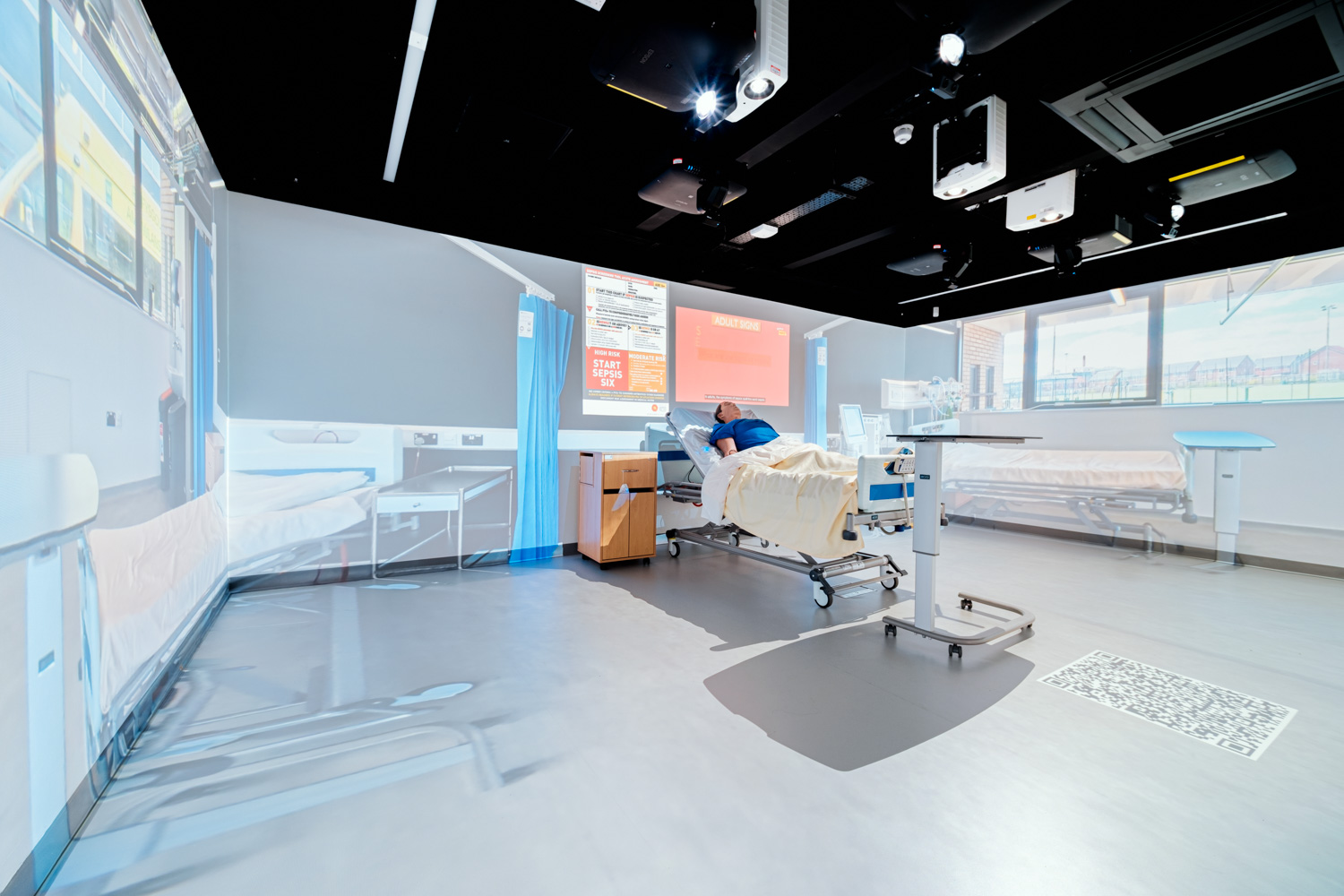 Immersive Suite projection of nursing environment