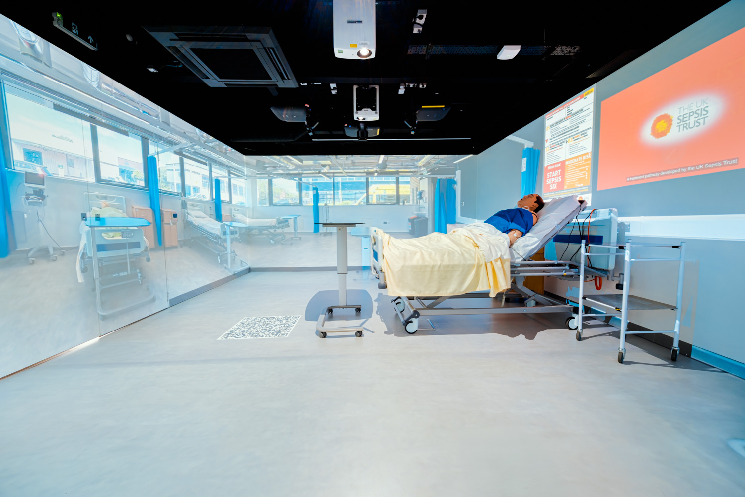 Immersive Suite projection of a nursing environment