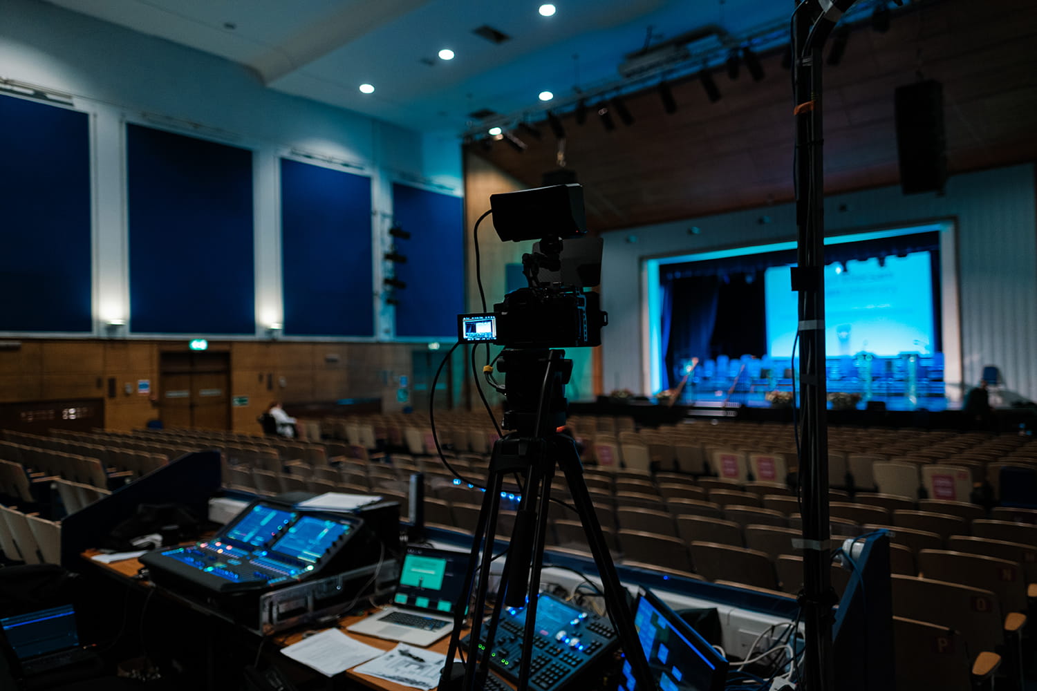 AV equipment in the William Aston Hall