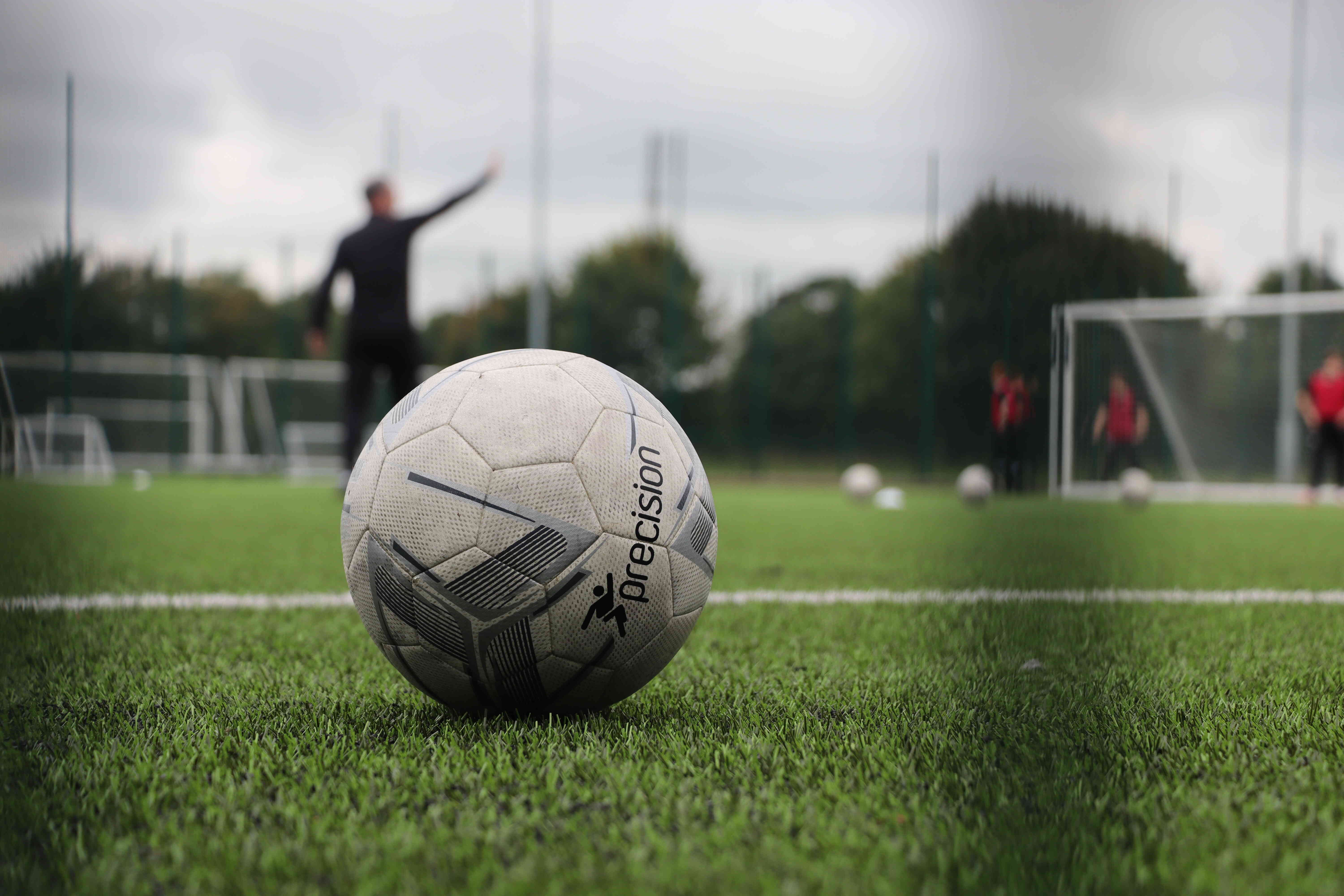 A football on pitch