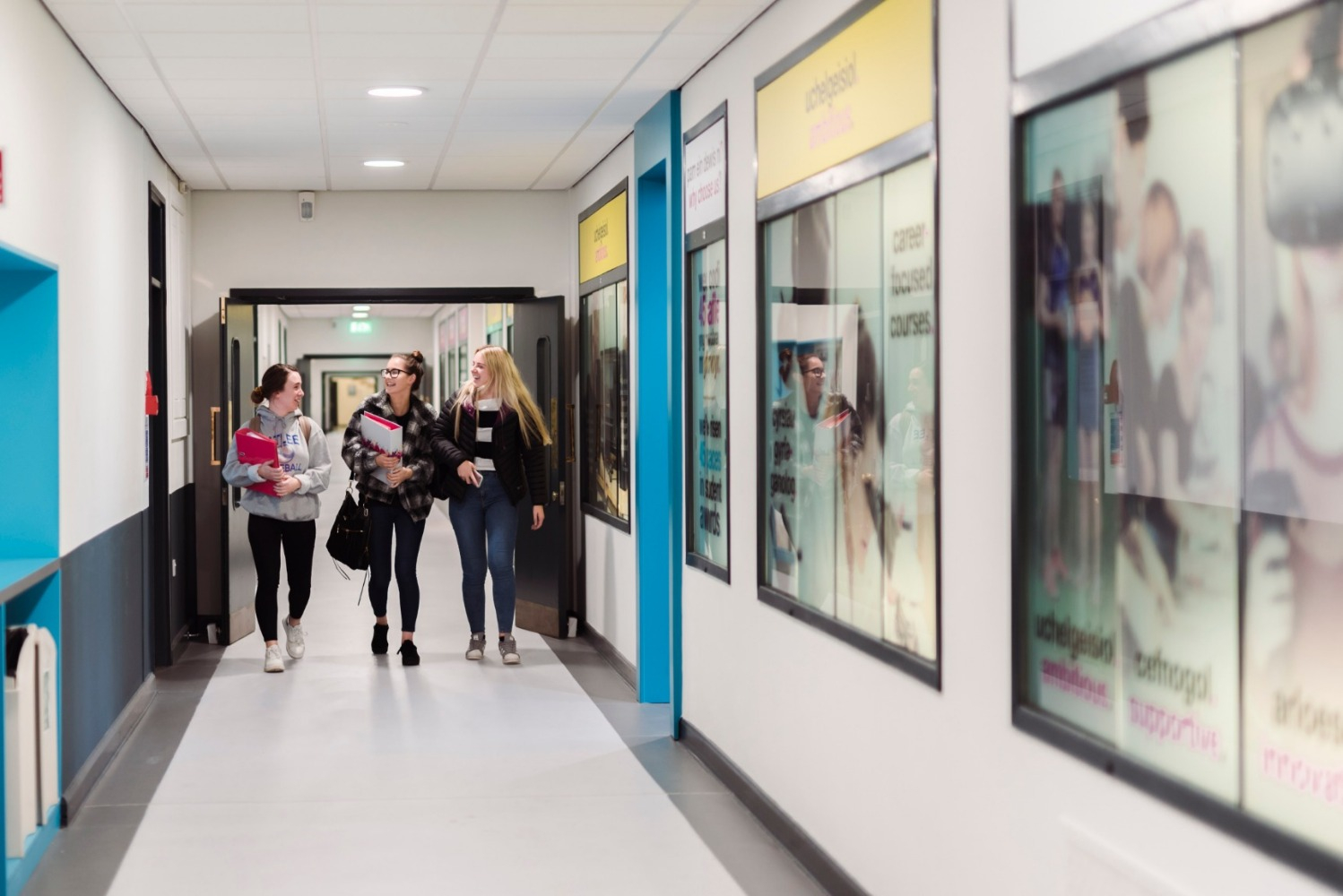 Students in corridor walking