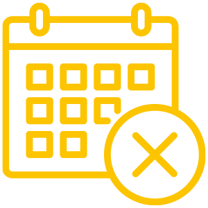 Clearing closed icon yellow