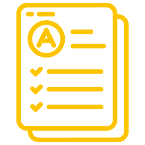 Exams icon yellow