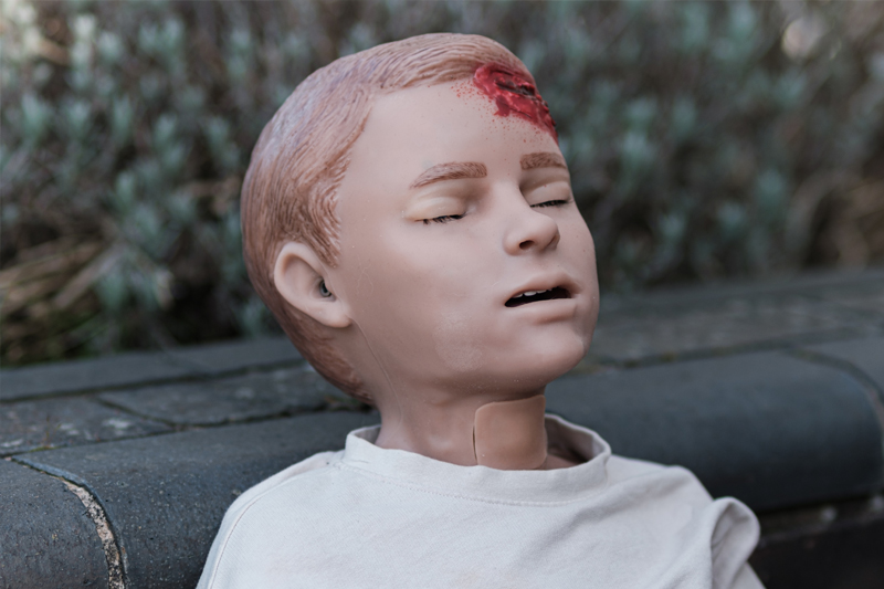 Injured doll