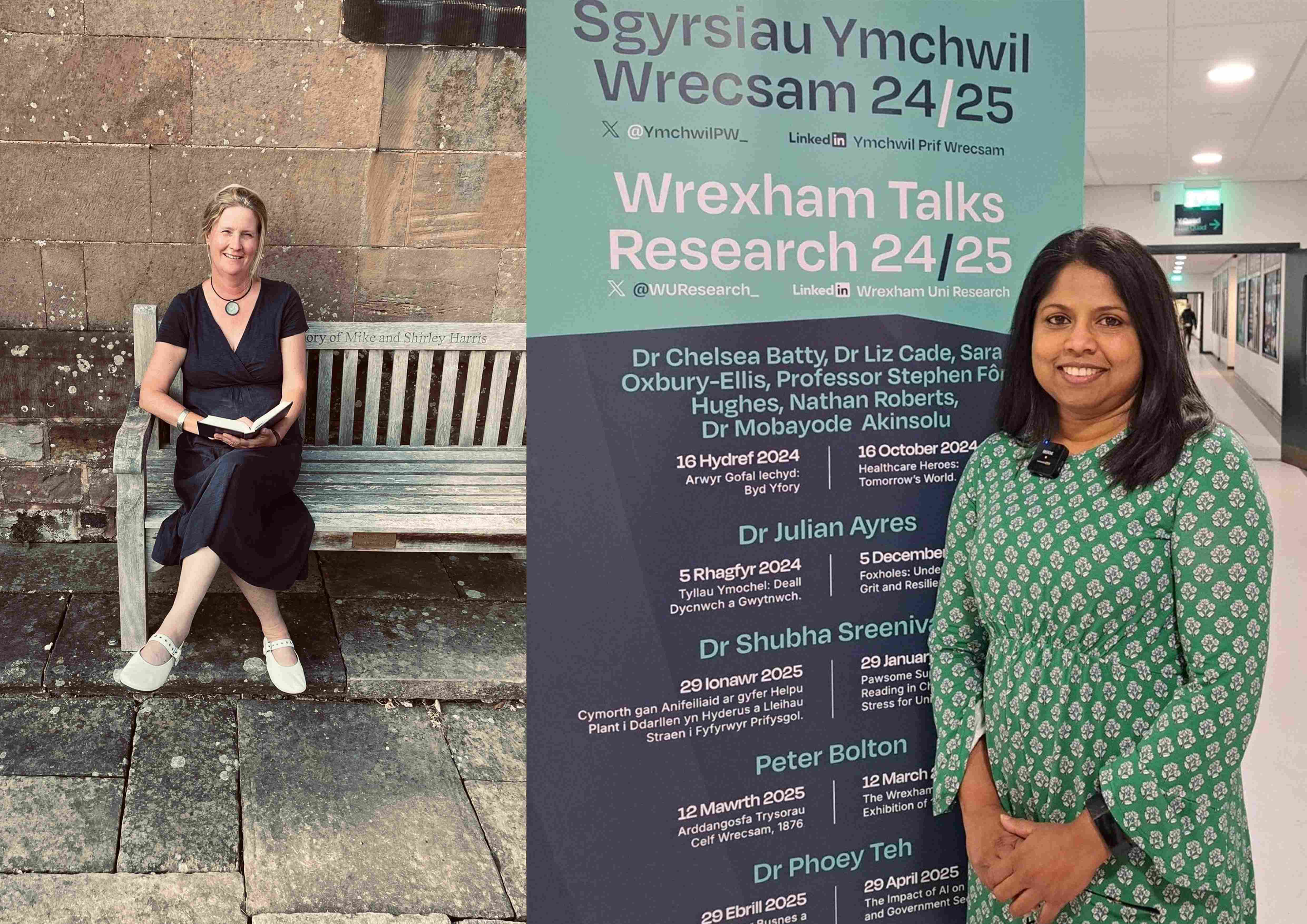Dr Shubha Sreenivas, now Reader in Psychology, and Liz Lefroy, Reader in Creative Coproduction.