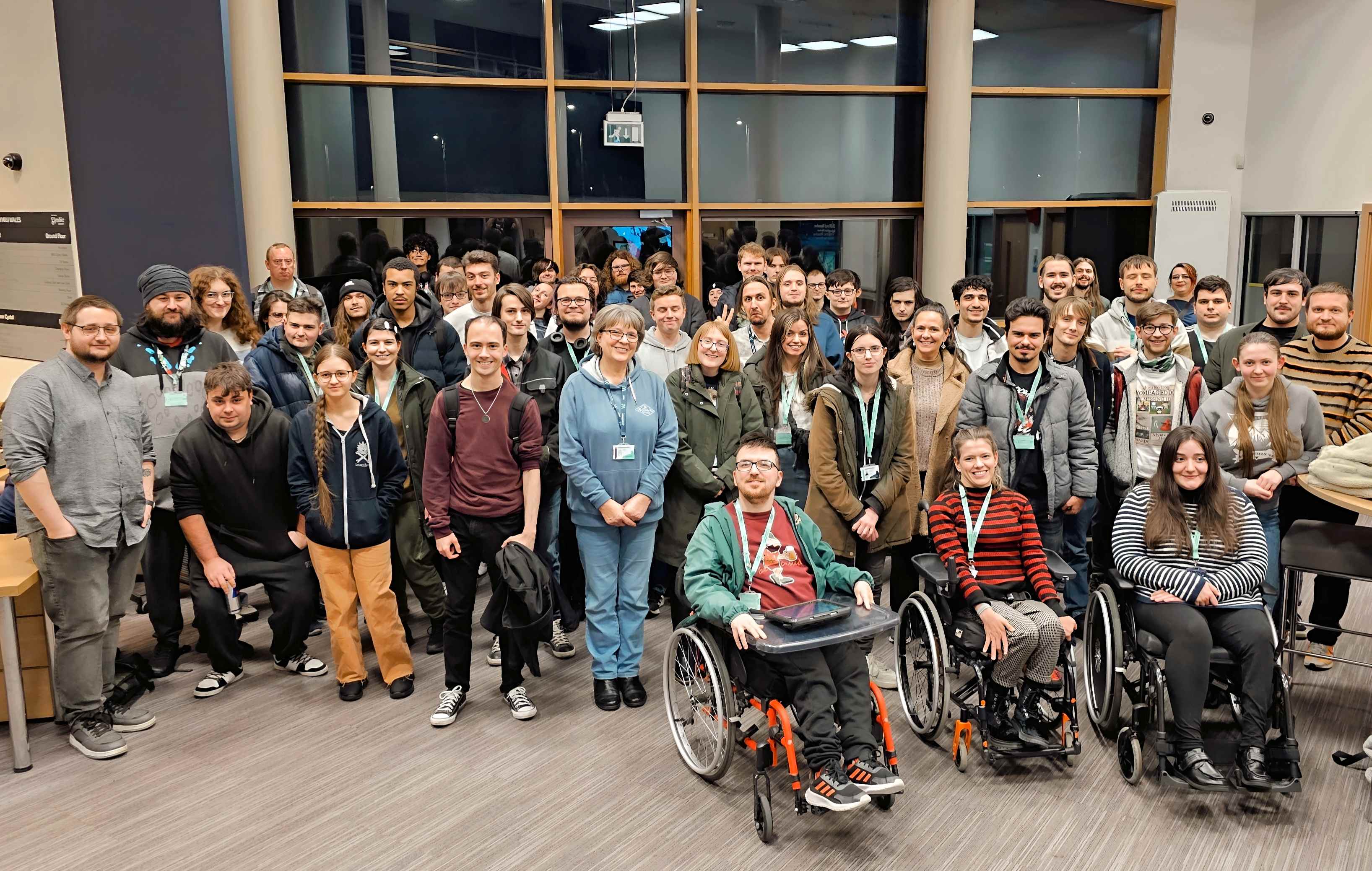 Large group of Gaming students