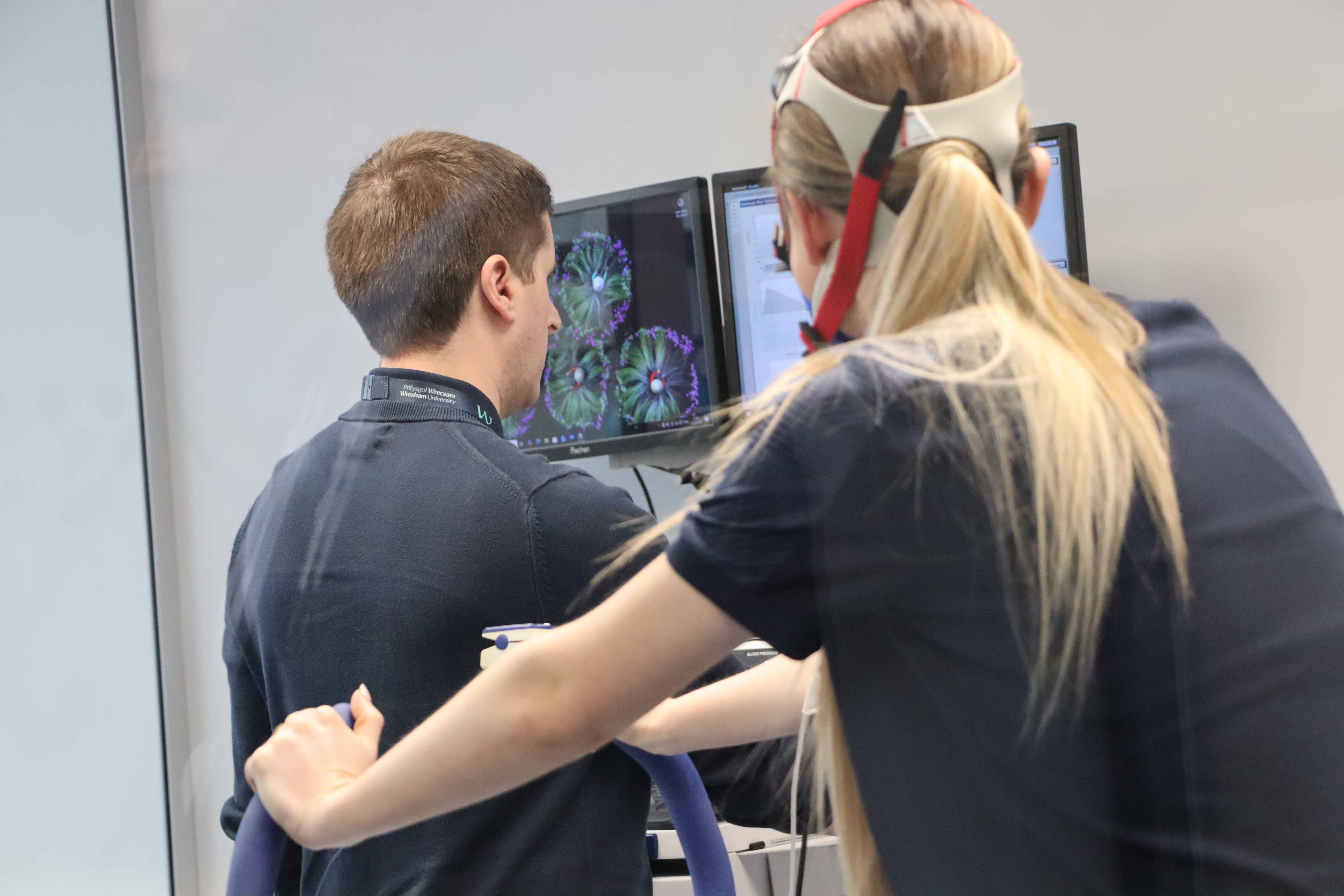 Wrexham University students try the new Altitude training centre