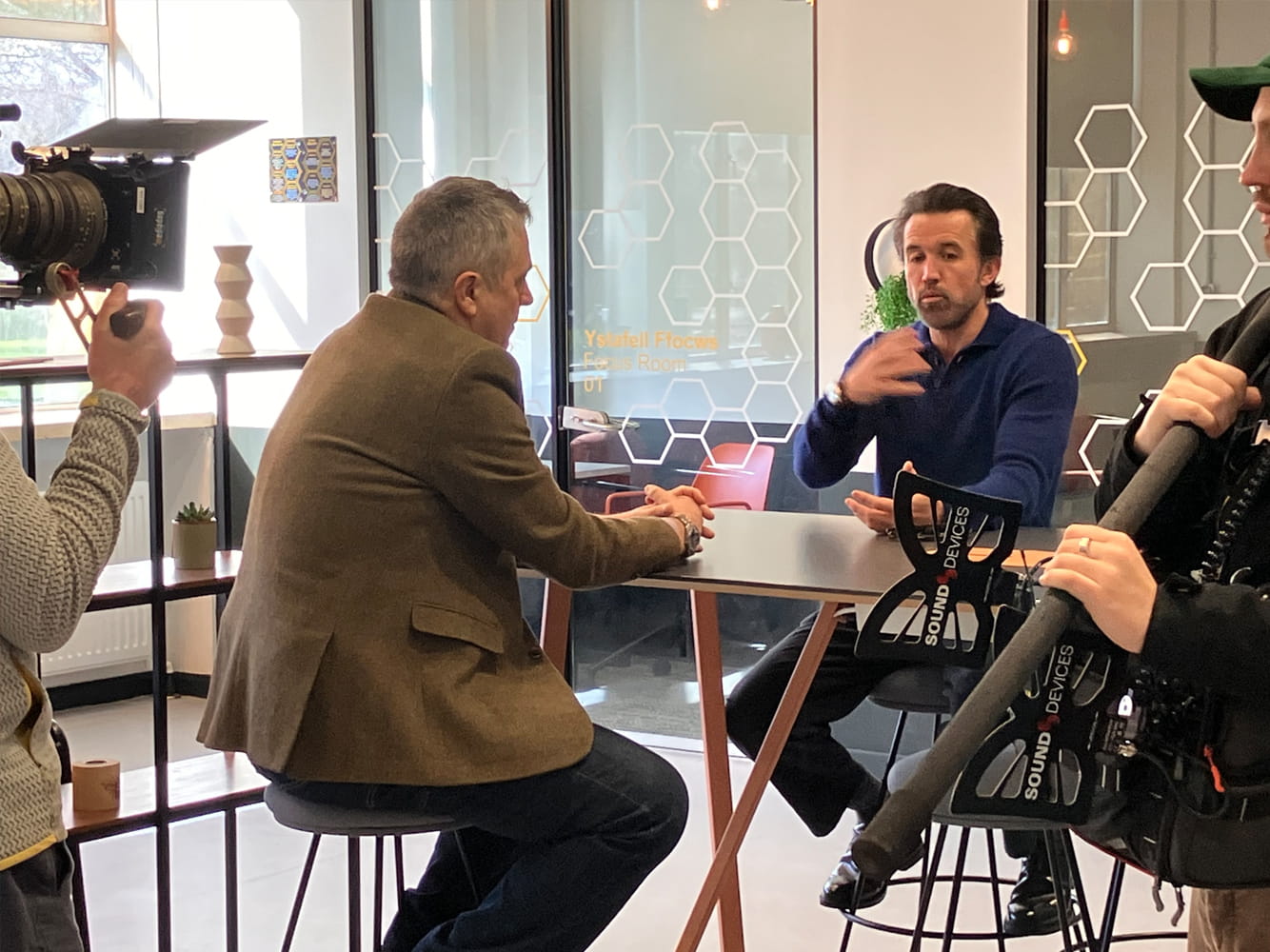 Professor Joe Yates speaking with Rob Mac