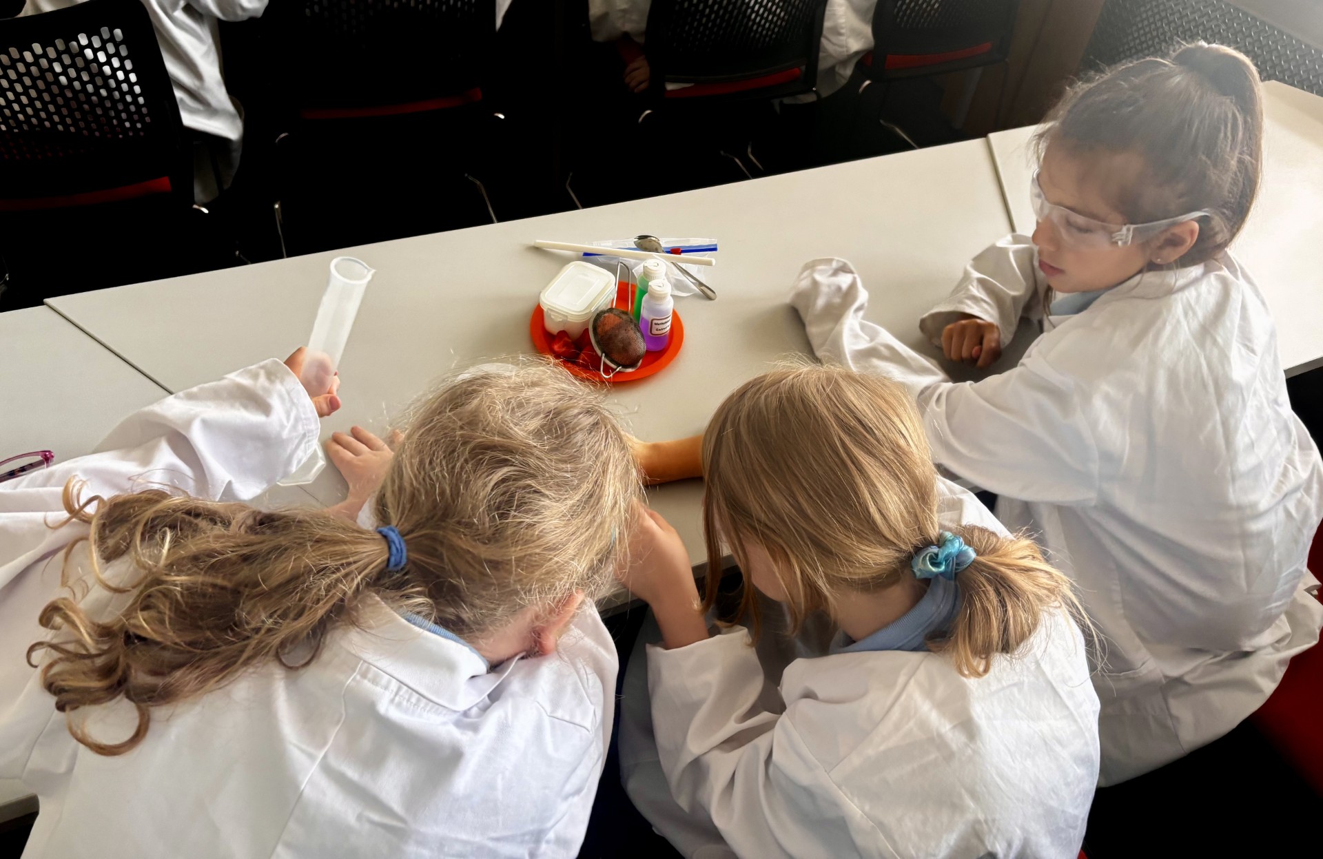 pupils working on STEM project
