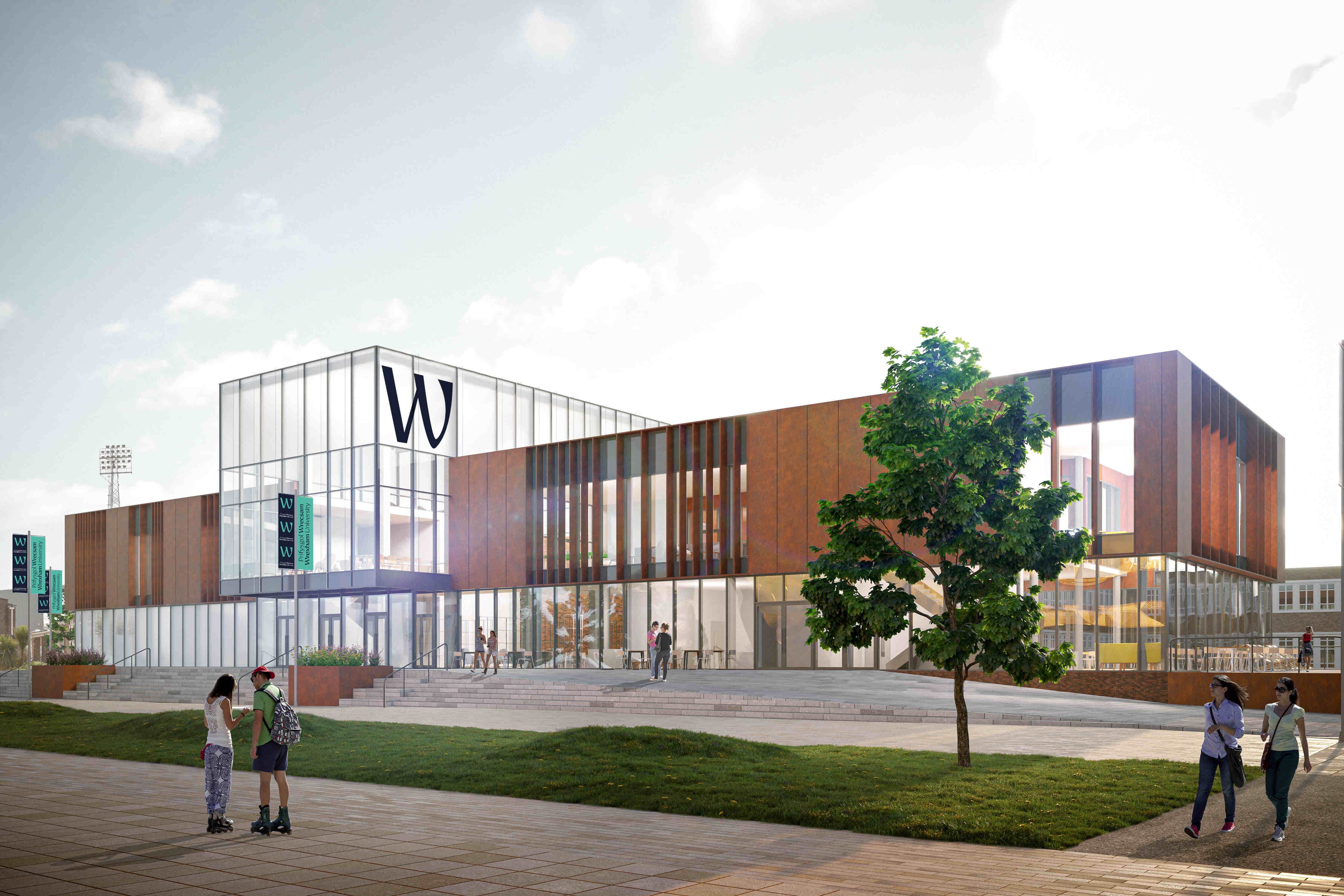 Artist impression of the planned Wrexham Business Gateway building
