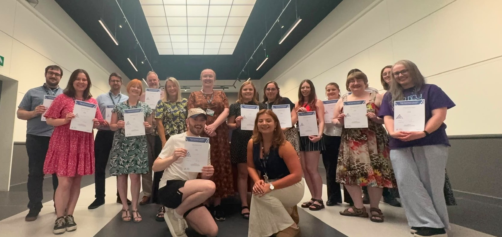 Wrexham University staff who took part in a Welsh at Work language course