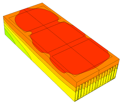 An alternative image showcasing an uneven temperature distribution and an even temperature distribution