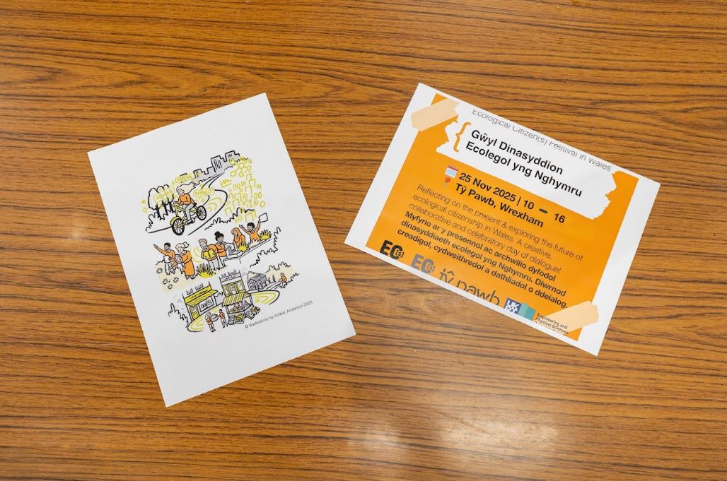 2 leaflets on a table