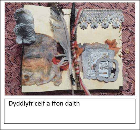 Journey stick in art journal
