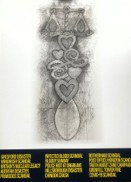 a sketch of a love spoon