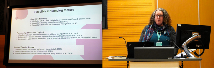 Emma King presenting