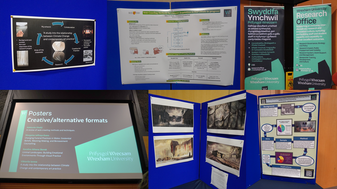 a collage of posters and creative pictures