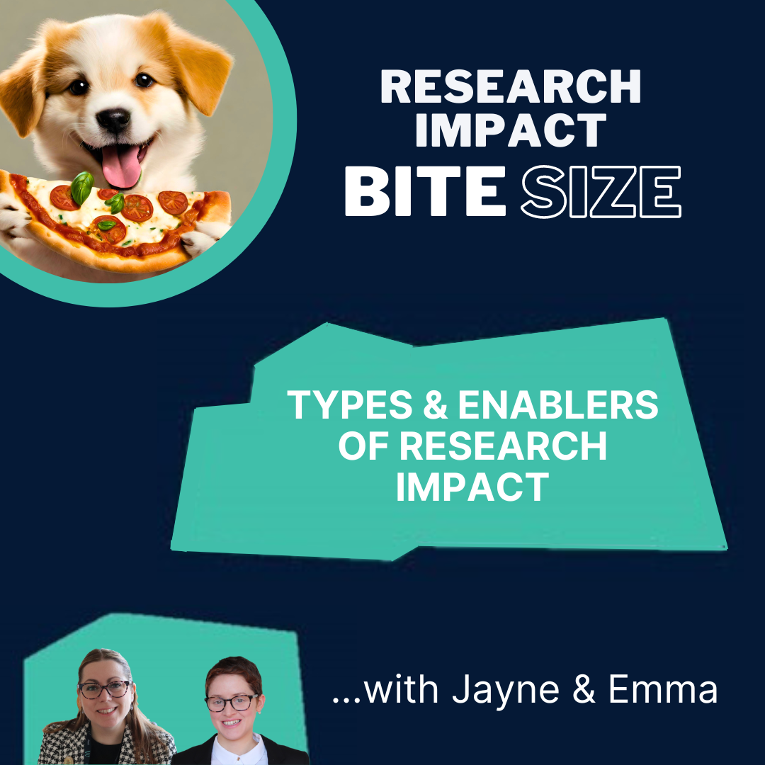 bitesize flyer with emma and jayne and image of dog eating a pizza slice