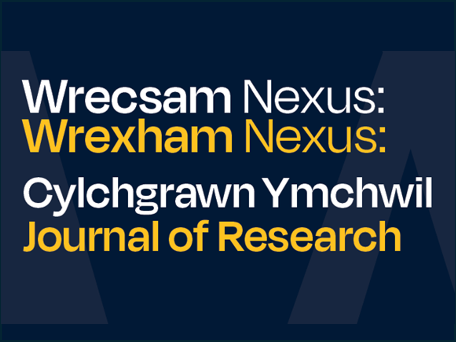 Wrexham Nexus front logo, text on a blue background