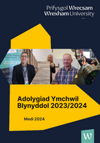 Front cover of annual research review welsh 23/24