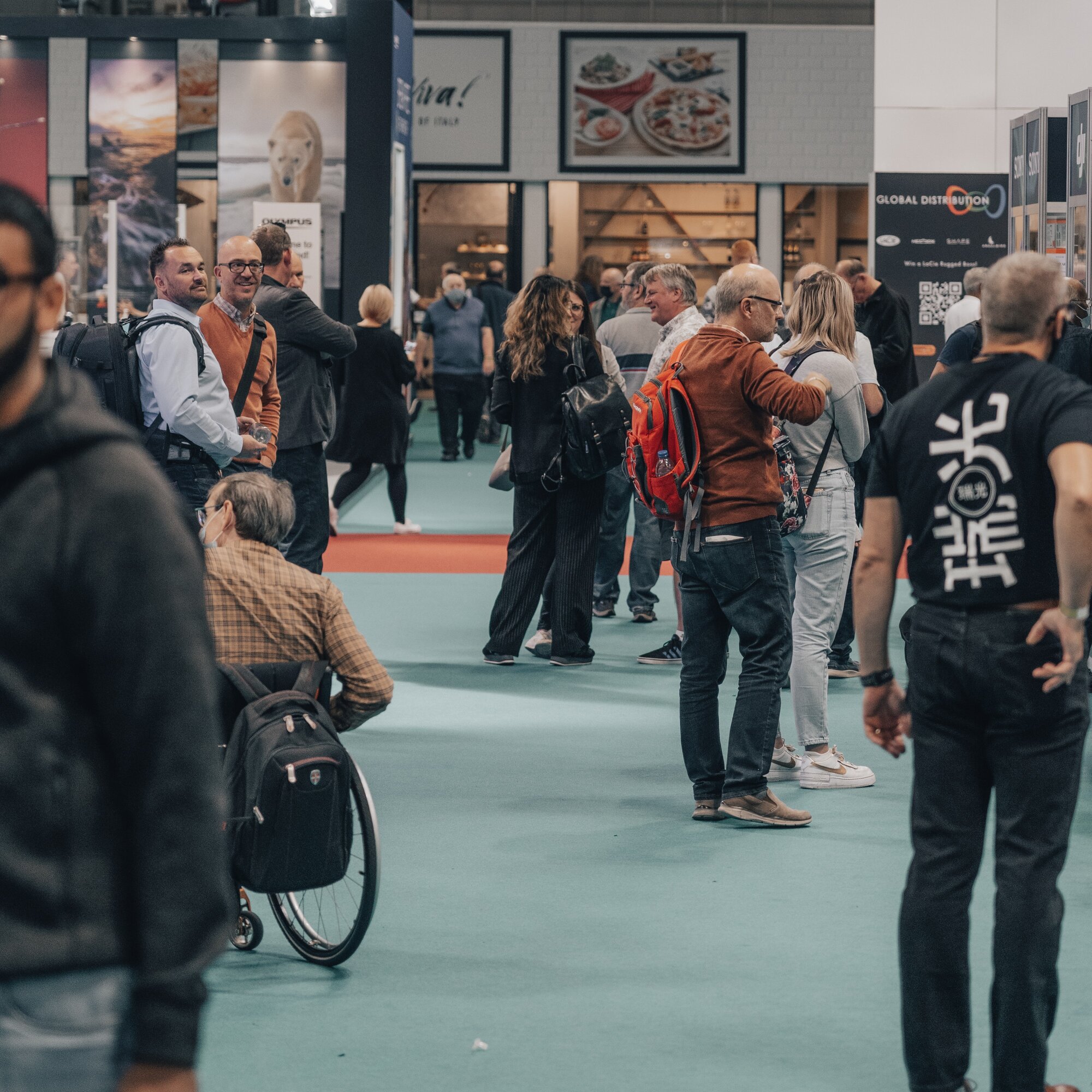 people milling about at an event