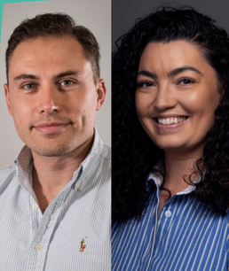 headshot of chris and sara next to each other