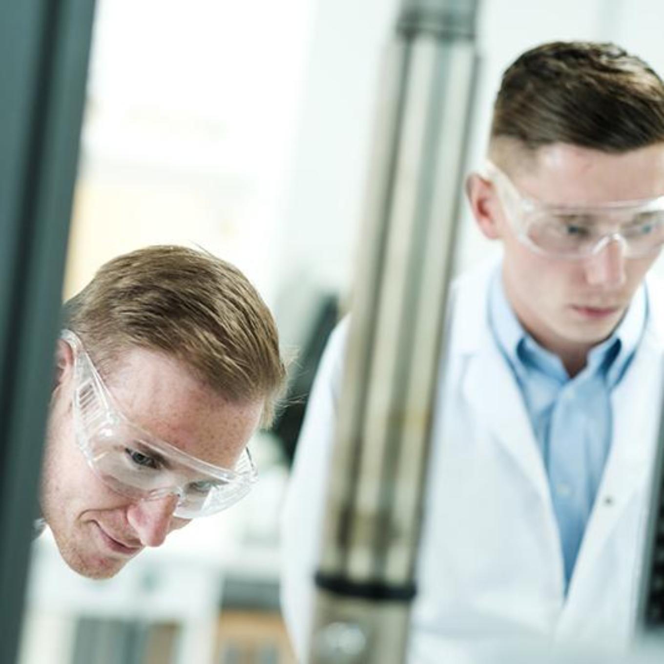 research students in lab