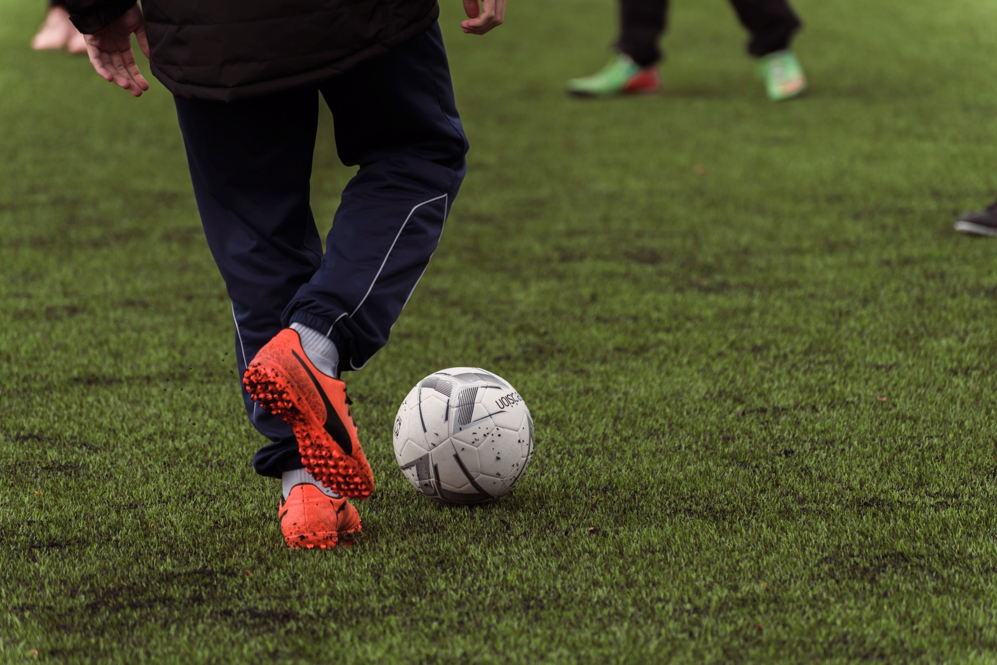 Students playing football