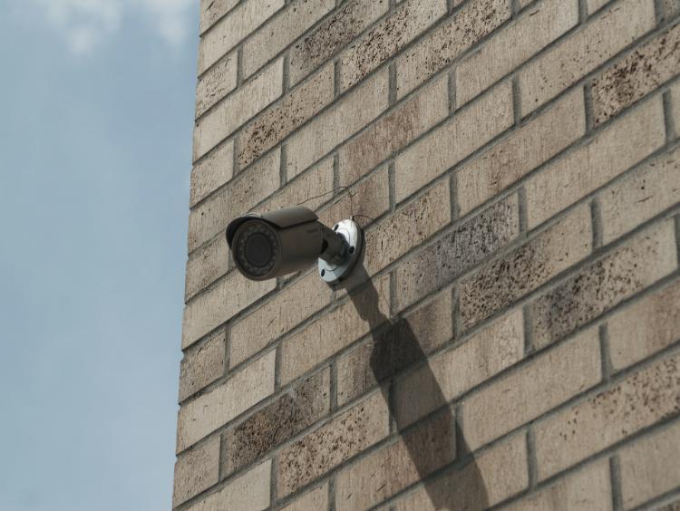 cctv camera on wall