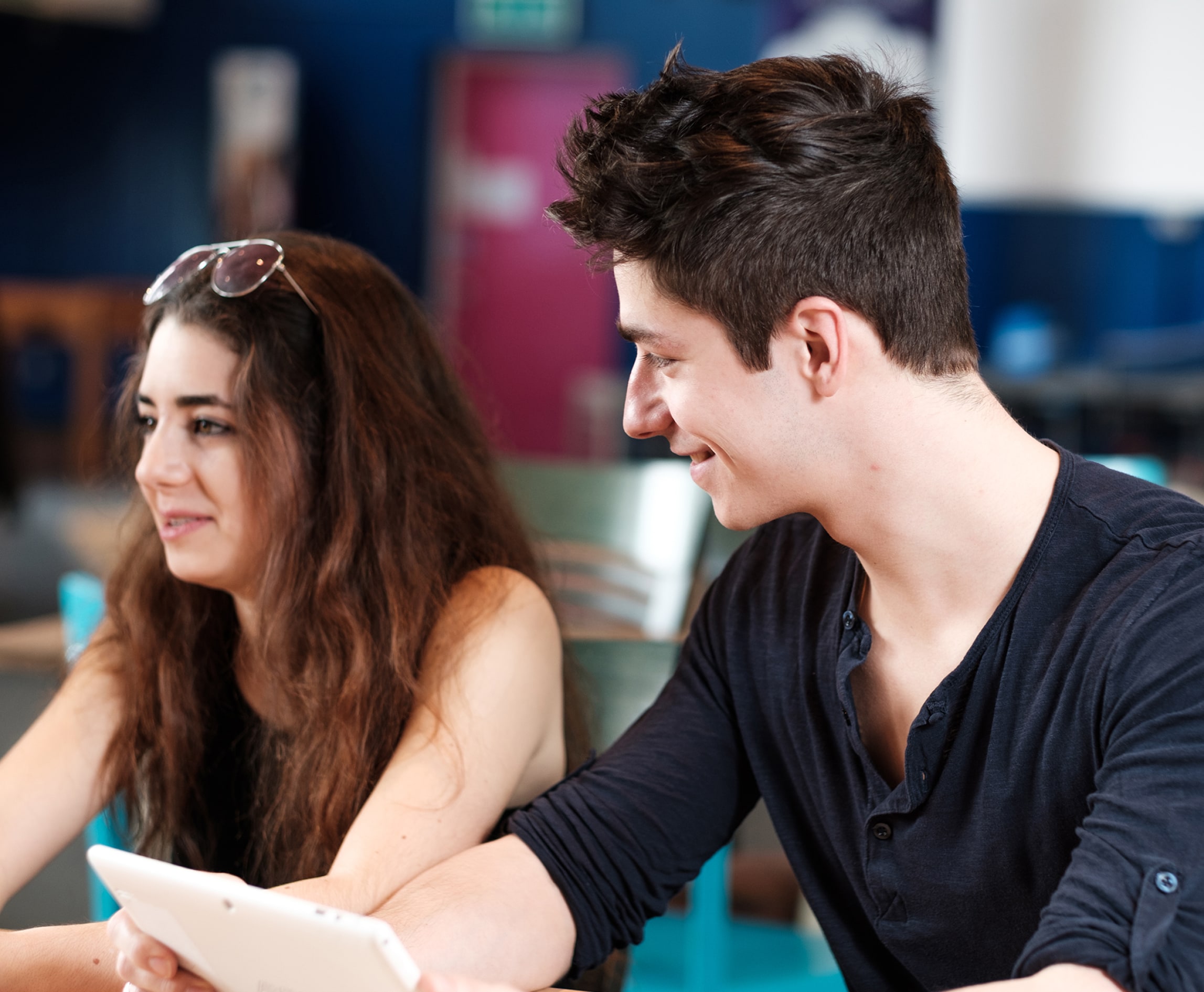 Two students in class