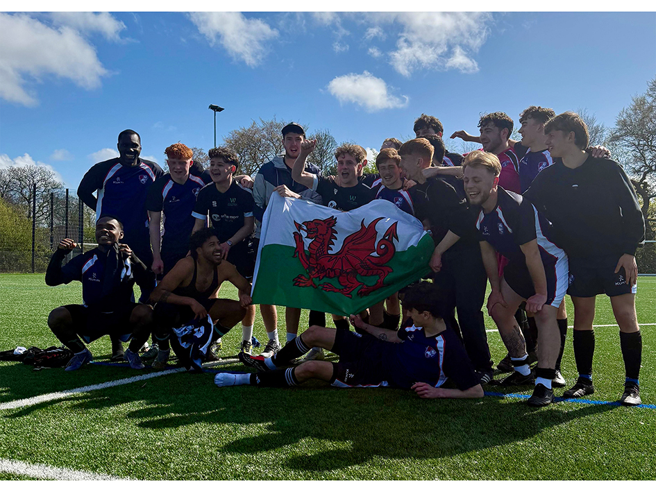 A group of players on a pitch